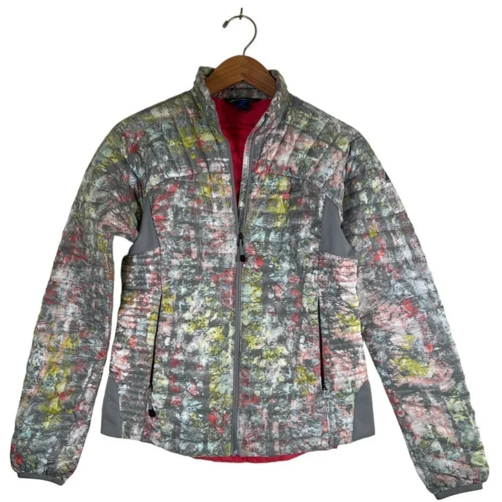 Eddie Bauer Womens Size XS Zip Jacket Storm 800 Quilted Goose Down Bright‎ Camo